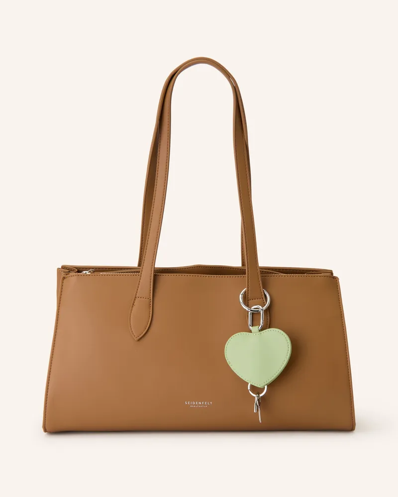 SEIDENFELT Schultertasche Lieto beige Camel