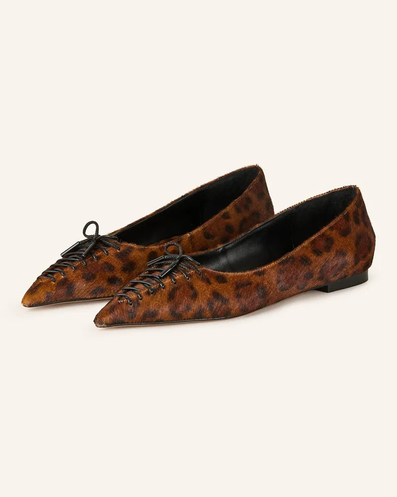 Lola Cruz Ballerinas Dunkelbraun