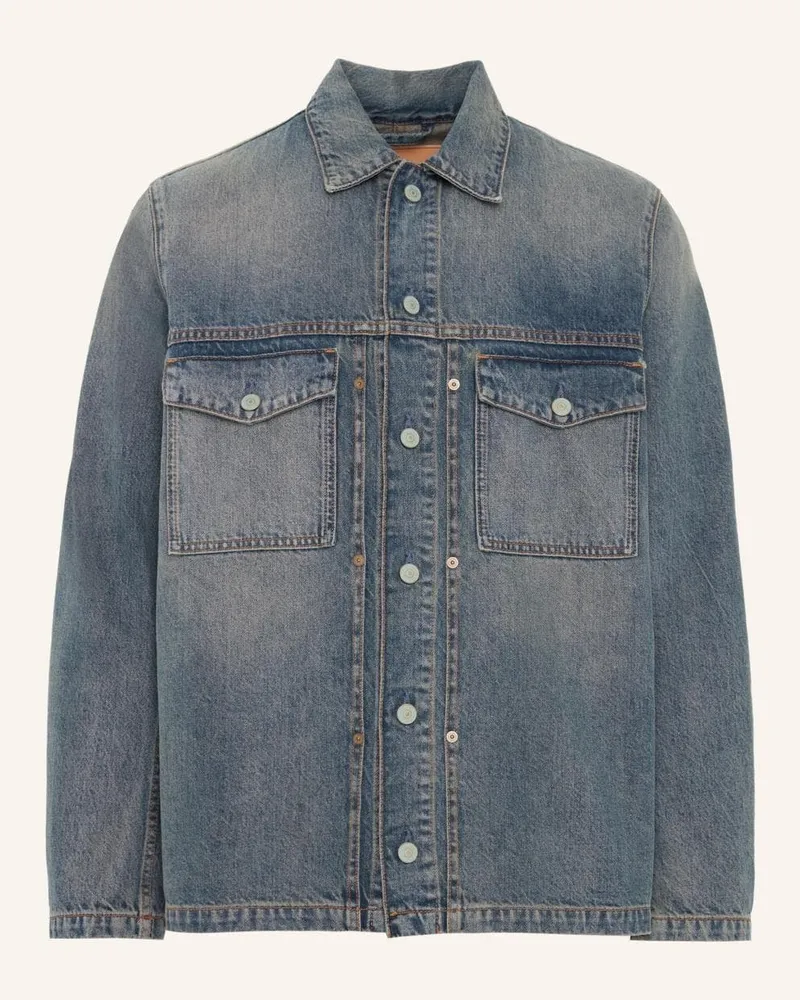 7 for all mankind Overshirt PLEATED Jacket Blau