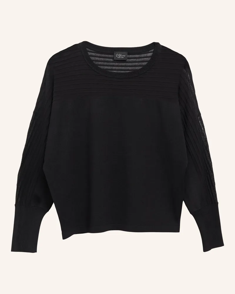 S.Oliver Strickpullover schwarz Schwarz