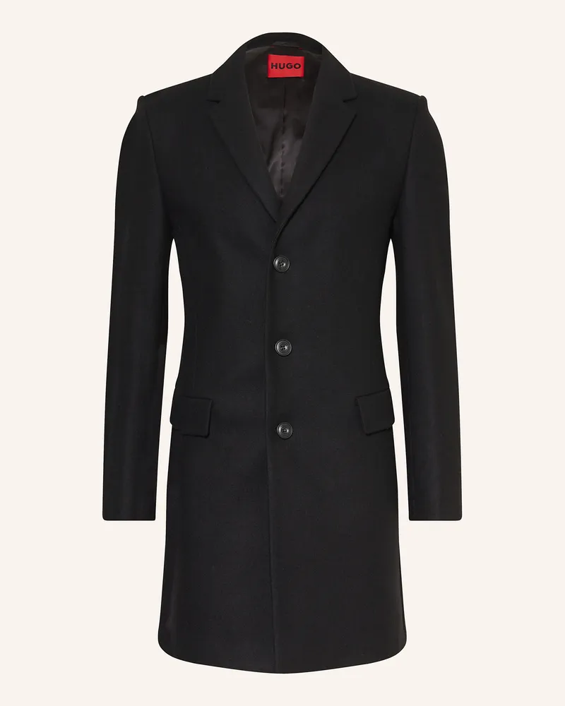 HUGO BOSS Wollmantel migor2541 schwarz Schwarz