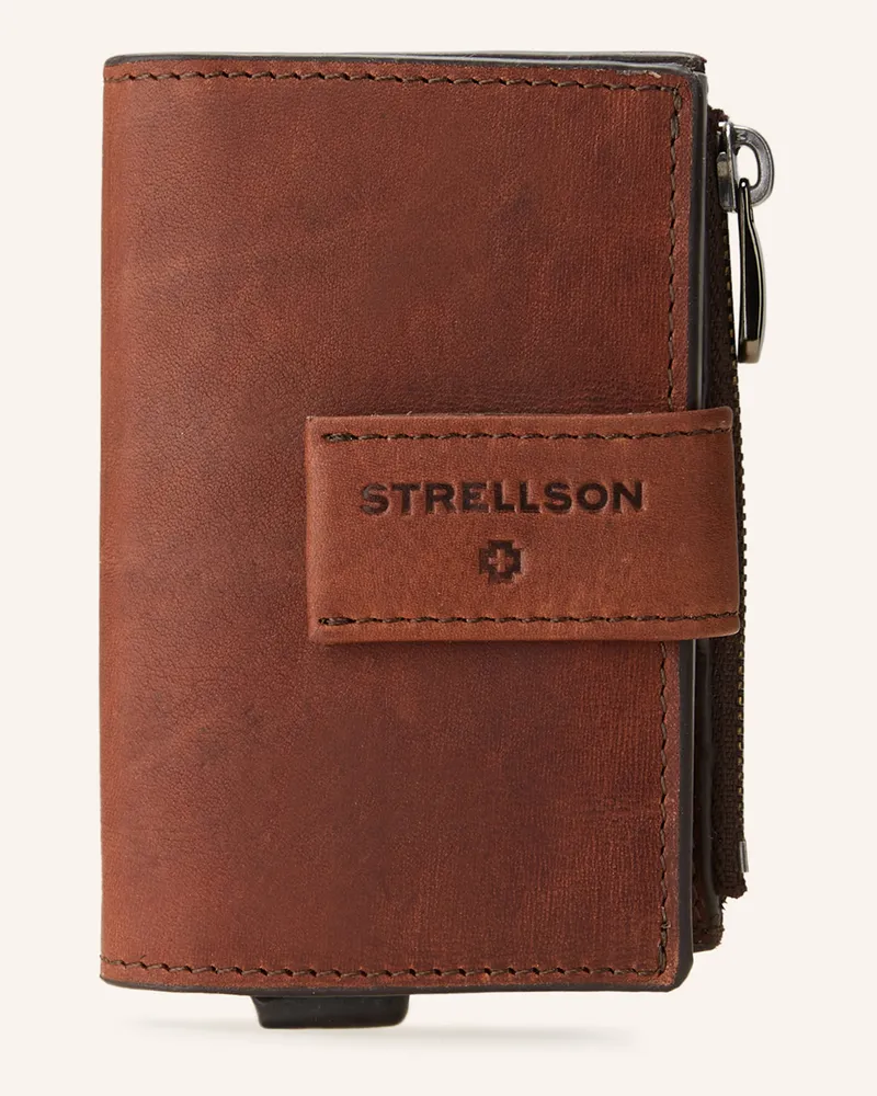 Strellson Kartenetui C-FOUR Dunkelbraun