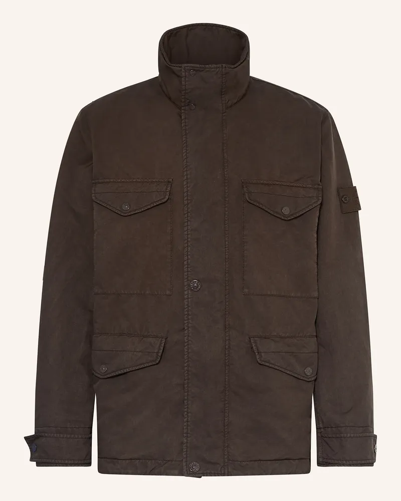 Stone Island Fieldjacket GHOST Dunkelbraun