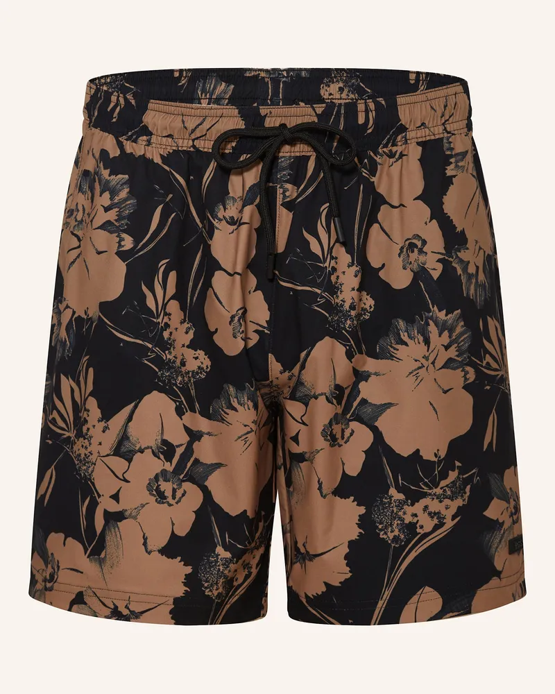 HUGO BOSS Badeshorts ALAIN Schwarz