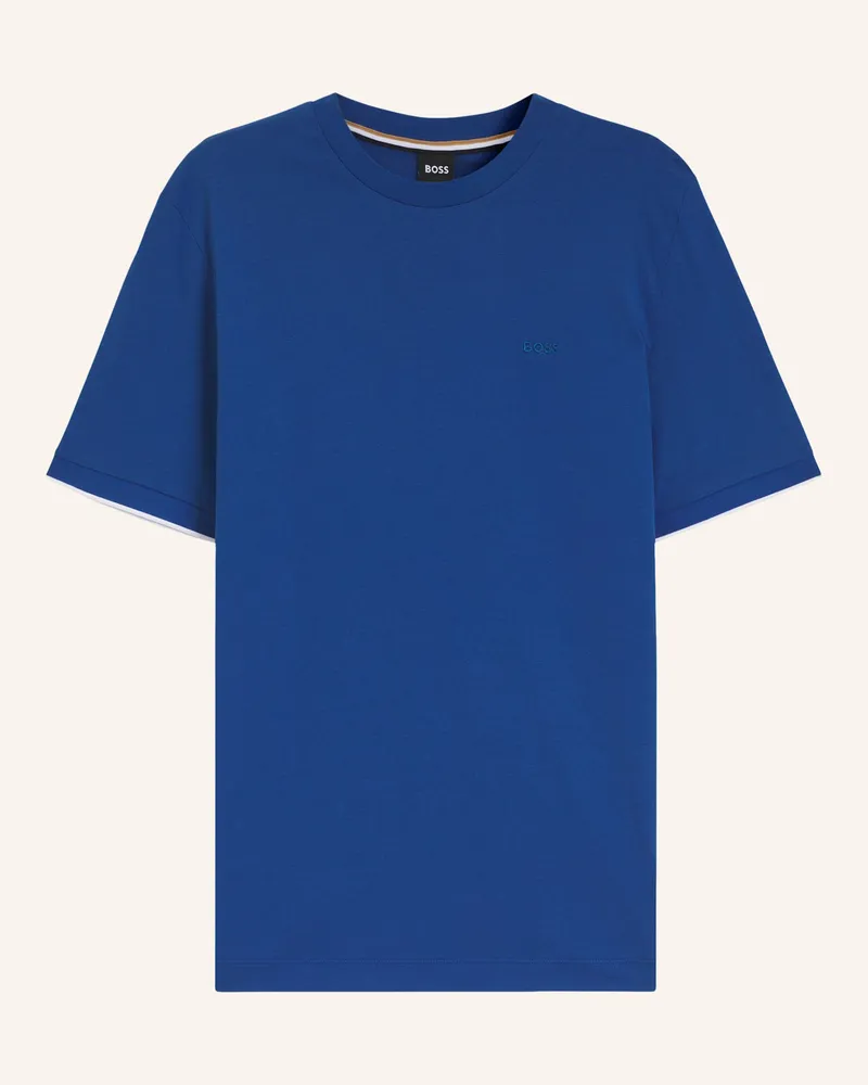 HUGO BOSS T-Shirt Thompson 250_In Regular Fit blau Blau