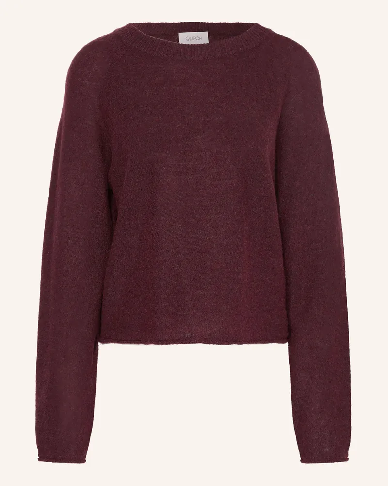 Cartoon Pullover Dunkelrot