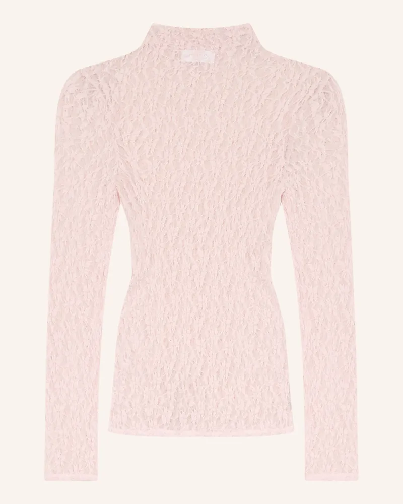 Rich&Royal Longsleeve Aus Spitze rosa Hellrosa