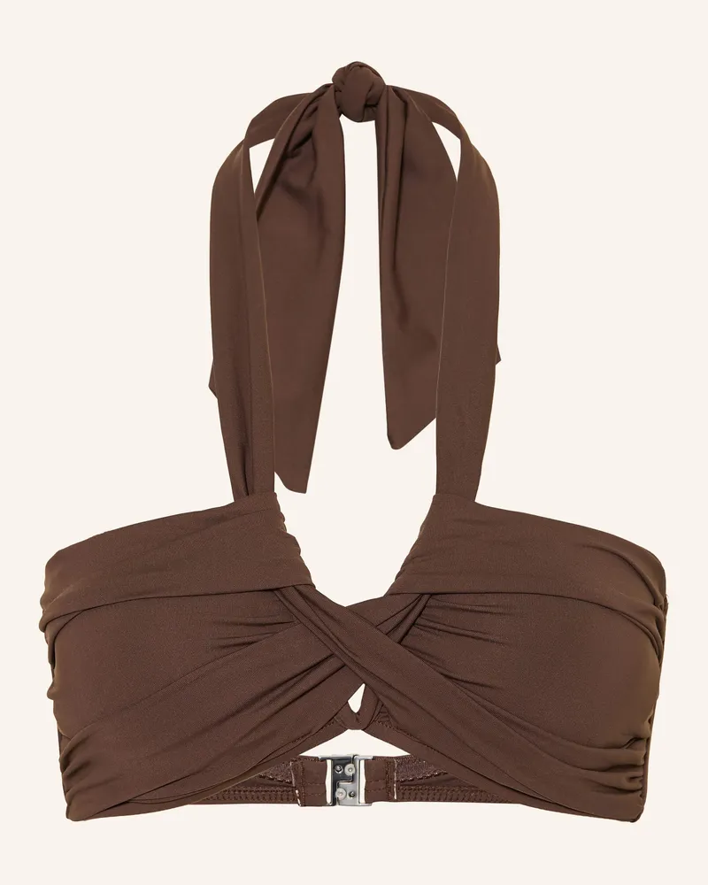 Seafolly Australia Bandeau-Bikini-Top SEAFOLLY COLLECTIVE Dunkelbraun