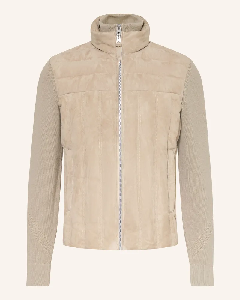 Mackage Steppjacke Landen Aus Leder Im Materialmix beige Beige