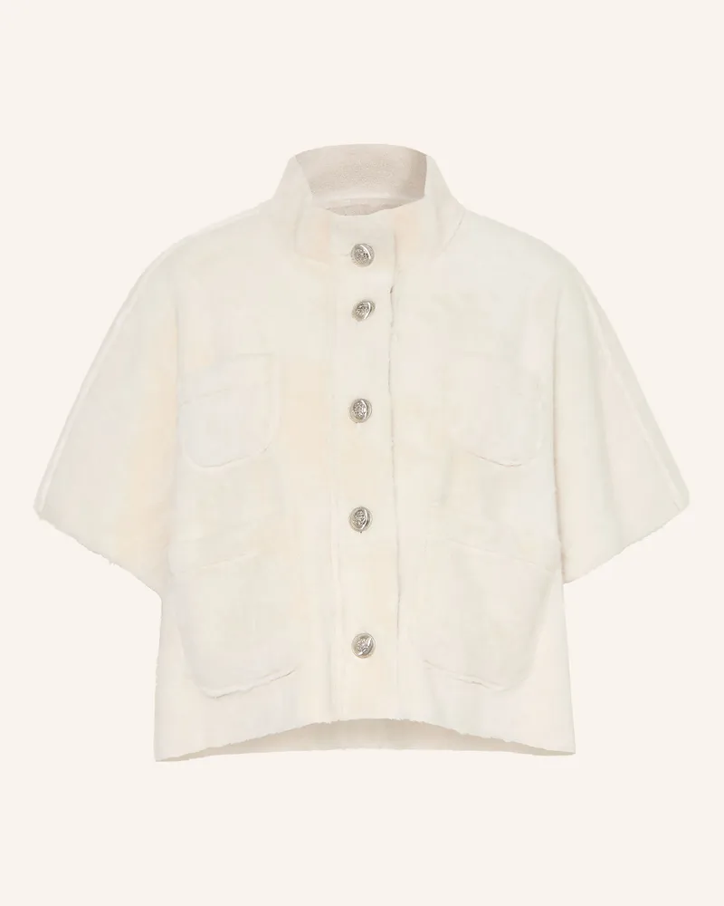 monari Kunstfell-Cape weiss Creme
