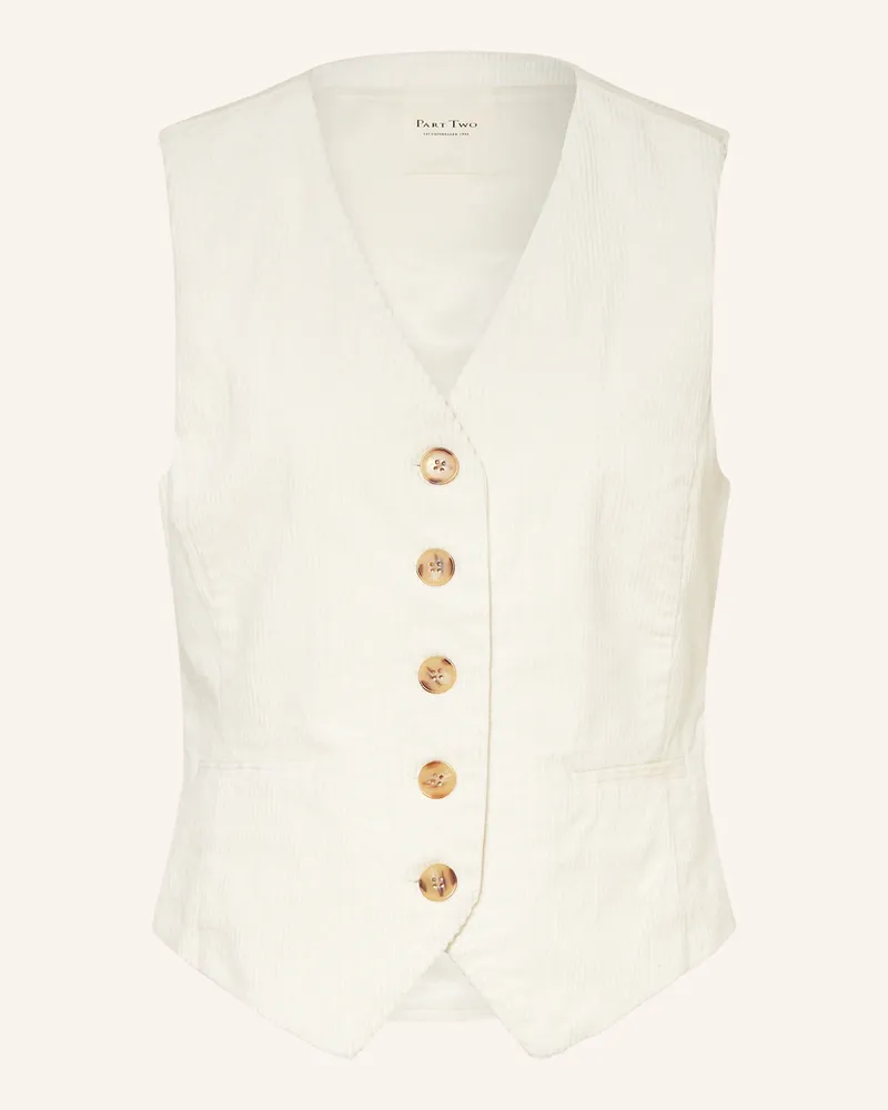 Part Two Blazerweste LINKA aus Cord Creme