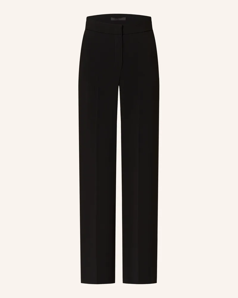 Max Mara Marlenehose LECCIO mit Galonstreifen Schwarz