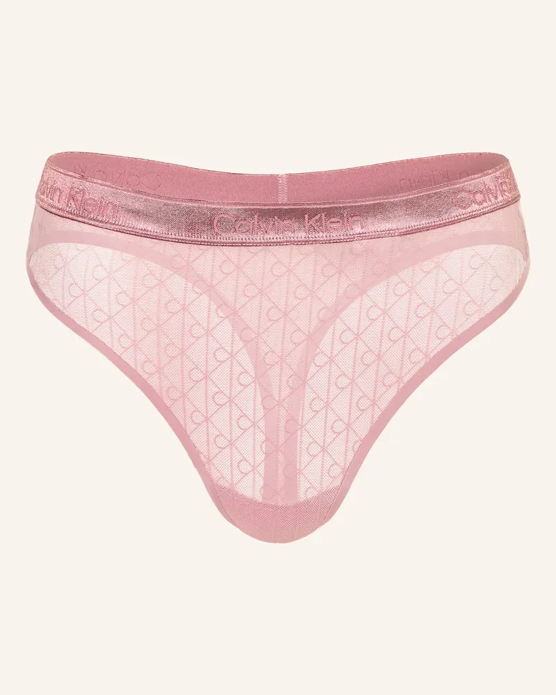 Calvin Klein Taillenslip ICON LACE METALLIC Altrosa