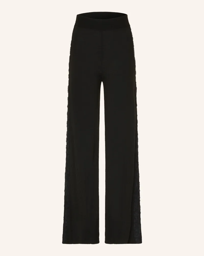 EA7 Strickhose schwarz Schwarz