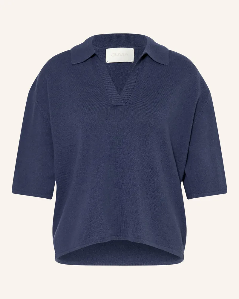 Juvia Strickshirt Rea blau Dunkelblau
