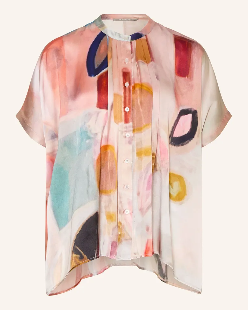 (THE MERCER) N.Y. Blusenshirt French Rose Aus Seide rosa Dunkelrot