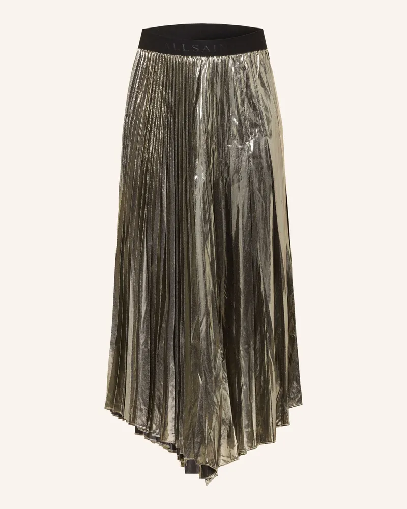 AllSaints Plisseerock JAX Gold