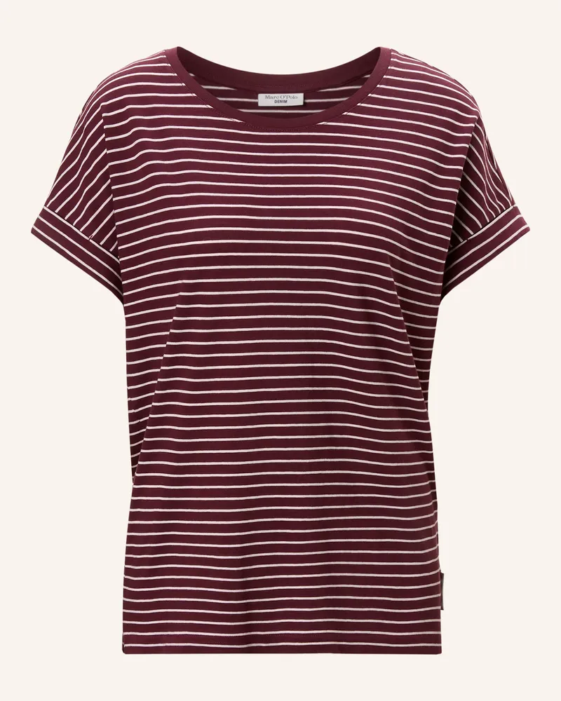 Marc O'Polo T-Shirt Dunkelrot