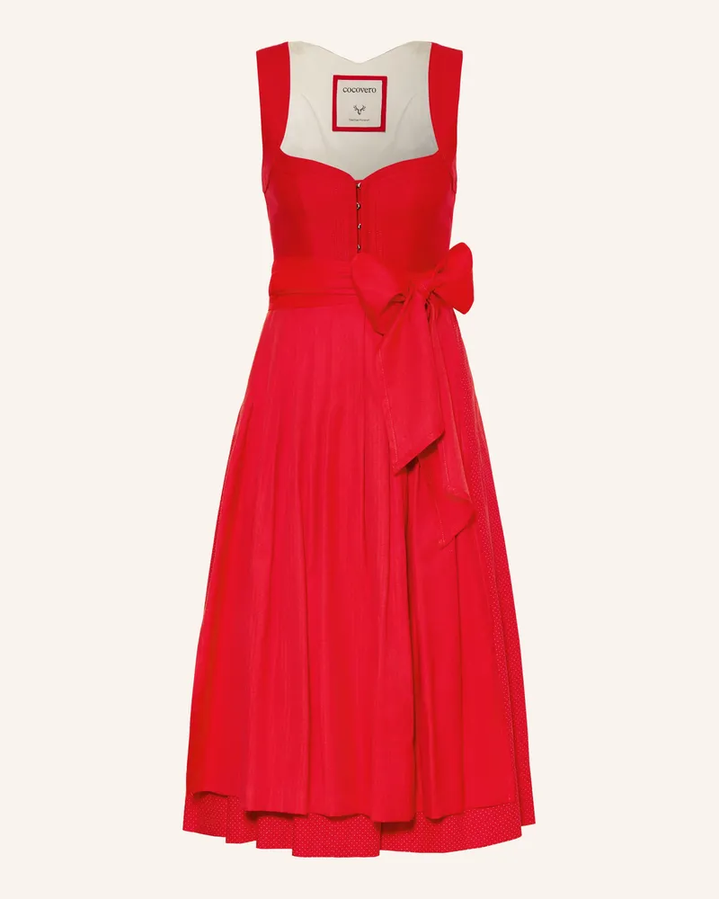 CocoVero Dirndl Nellie Mit Leinen rot Rot
