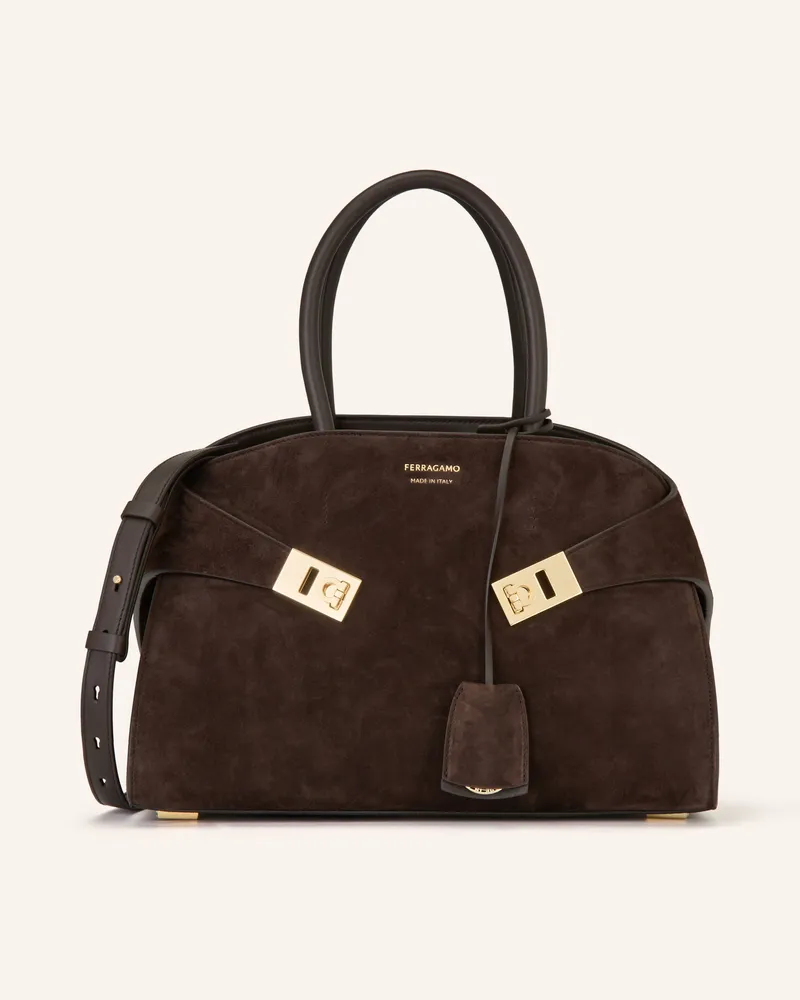 Ferragamo Handtasche Hug braun Dunkelbraun