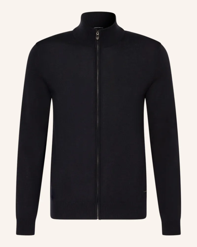 JOOP! Strickjacke Davis Aus Merinowolle blau Dunkelblau