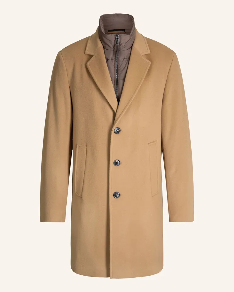 JOOP! Wollmantel MORRIS mit herausnehmbarer Blende Camel