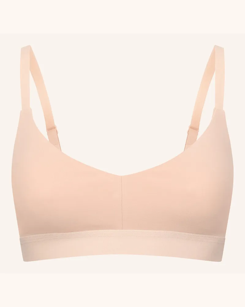 Ehrlich Textil Casual Cotton Bralette Mit Herausnehmbaren Pads Bügellos Aus Bio-Baumwolle - Verstellbare Träger braun Rosa