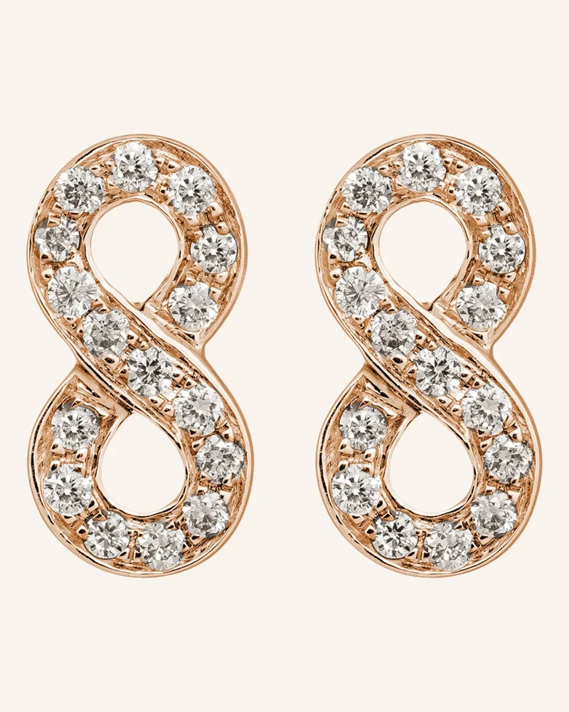 CADA Ohrstecker TINY INFINITY Roségold