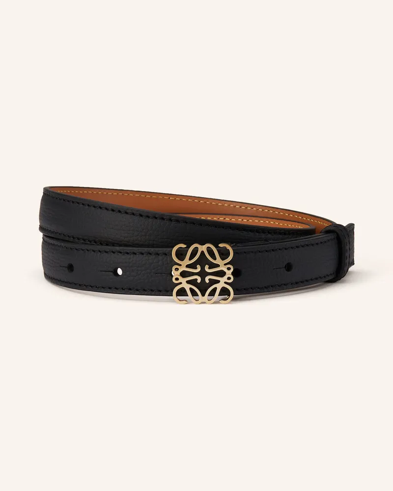 Loewe Ledergürtel ANAGRAM Schwarz