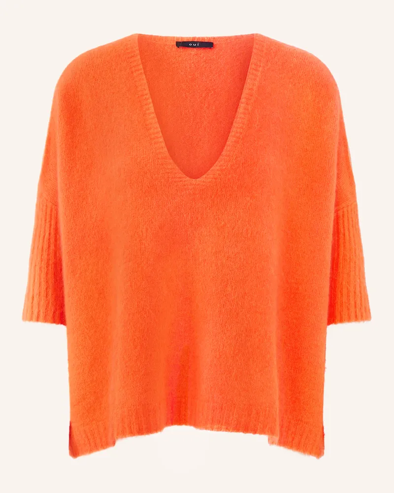 Oui  Pullover mit 3/4-Arm Orange