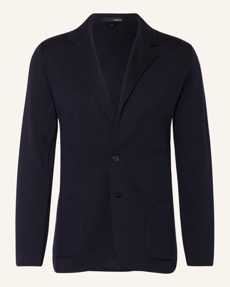 LARDINI Stricksakko Extra Slim Fit blau Dunkelblau