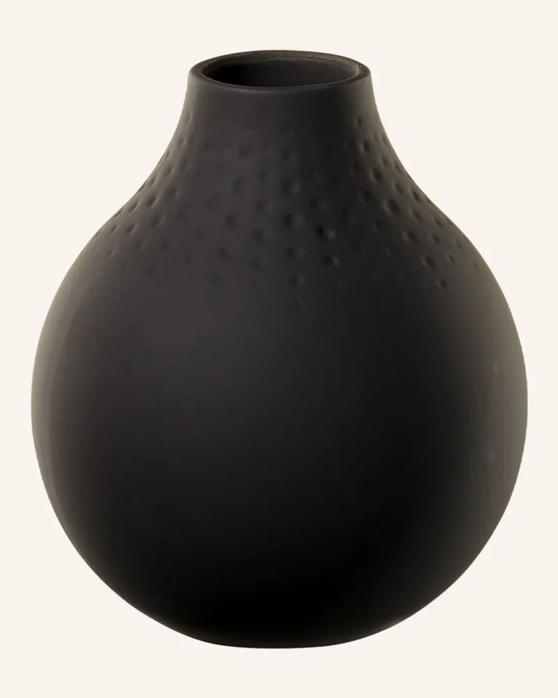 Villeroy & Boch Vase Perle Klein Manufacture Collier Noir schwarz Schwarz