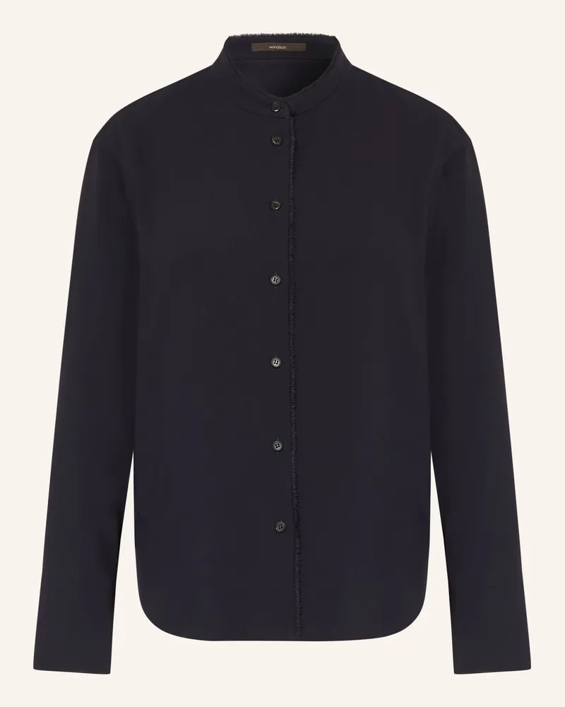 windsor. Bluse blau Dunkelblau