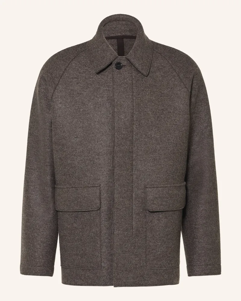 Harris Wharf London Jacke braun Dunkelgrau