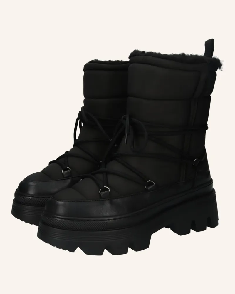 Blackstone Schnürboots schwarz Schwarz