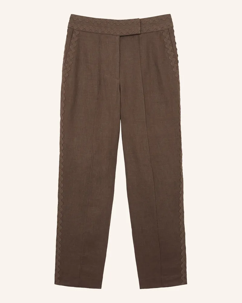 Reiss 7/8-Chino Mila Aus Leinen braun Braun