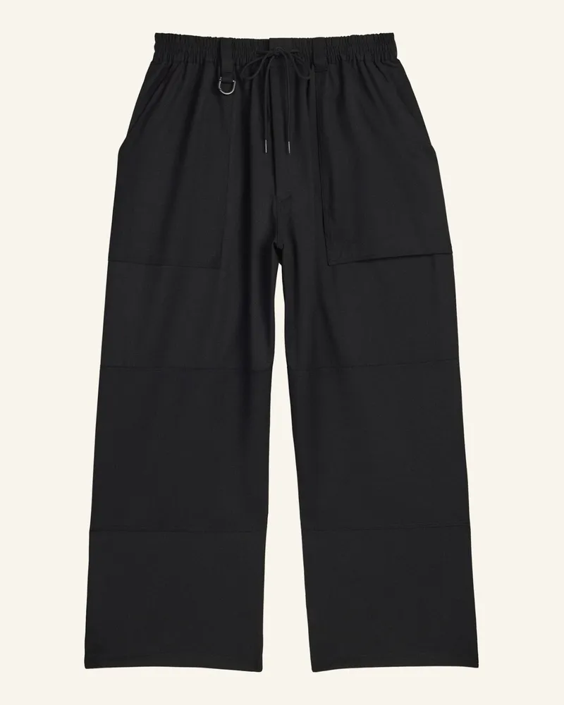Y-3 Y-3 Weite Hose Aus Wolle schwarz Schwarz