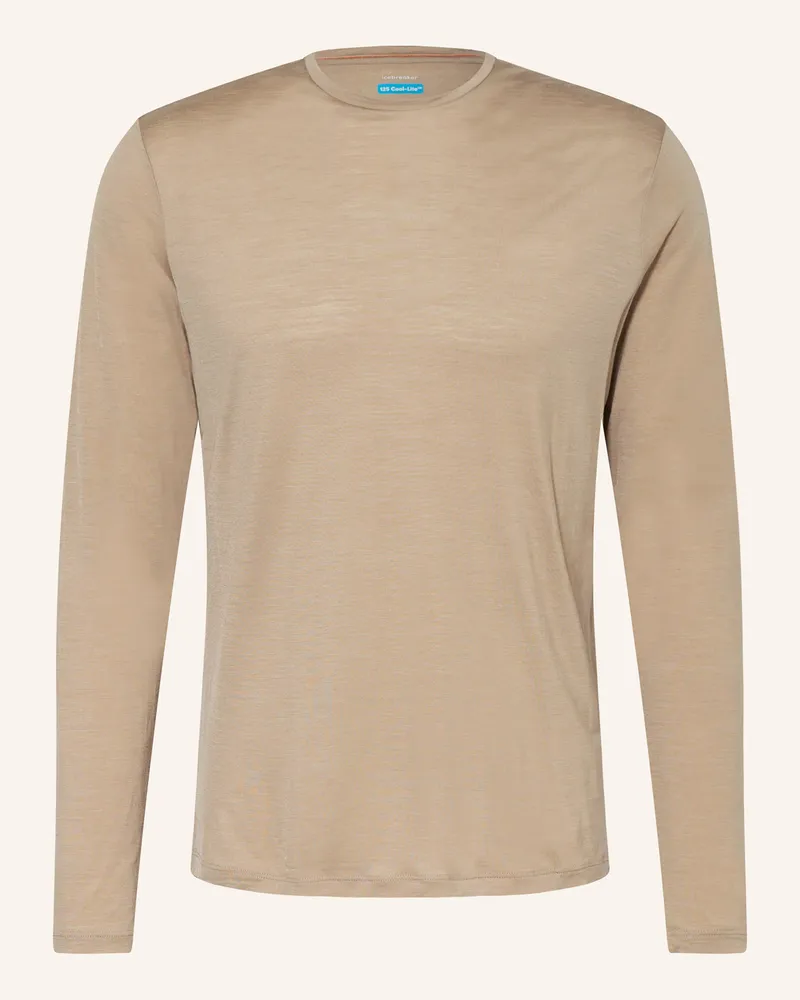 Icebreaker Longsleeve 125 COOL-LITE™ SPHERE III mit Merinowolle Beige