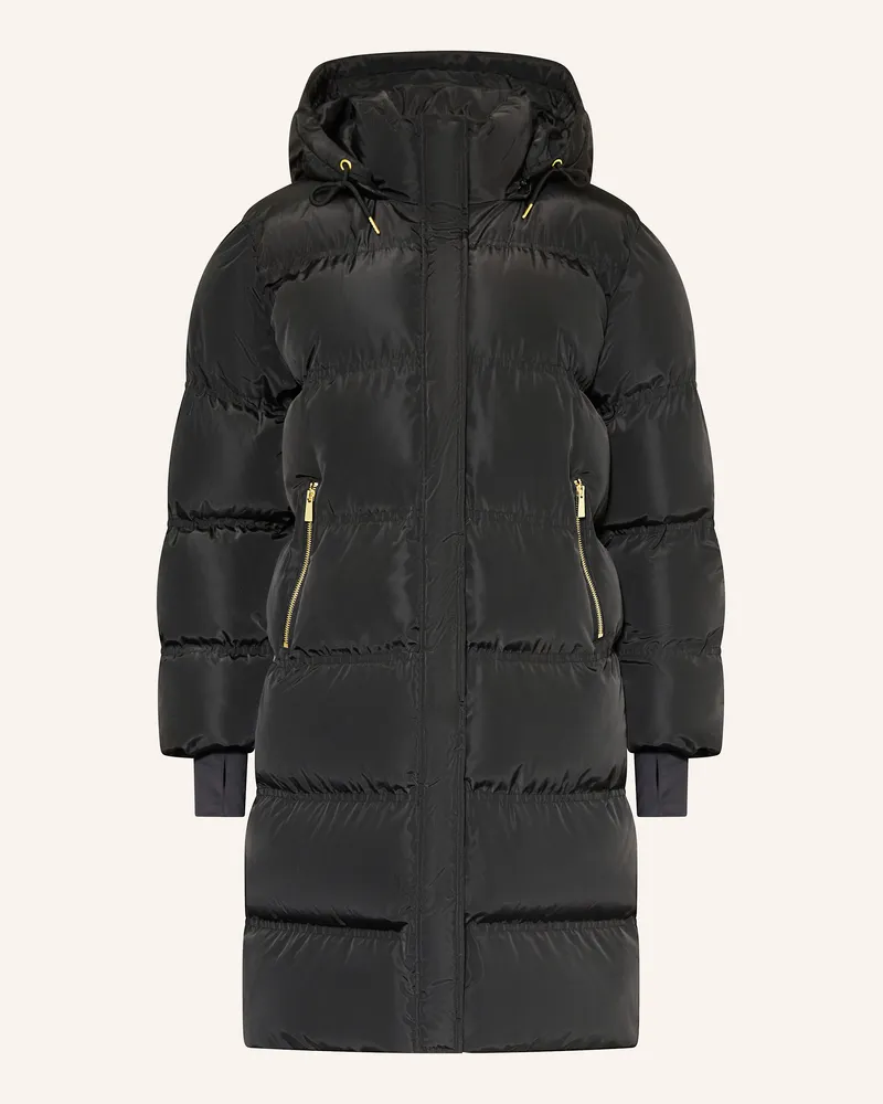 Neo Noir Steppmantel Lucette Mit Abnehmbarer Kapuze schwarz Schwarz