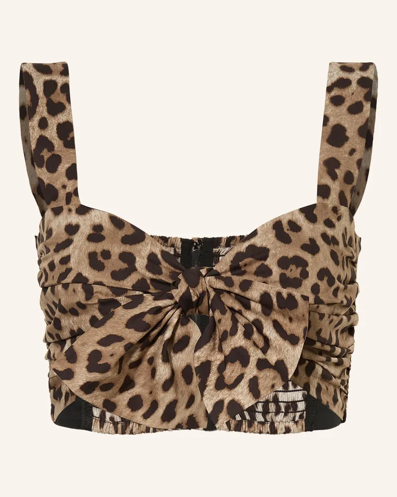 Dolce & Gabbana Cropped-Top braun Hellbraun