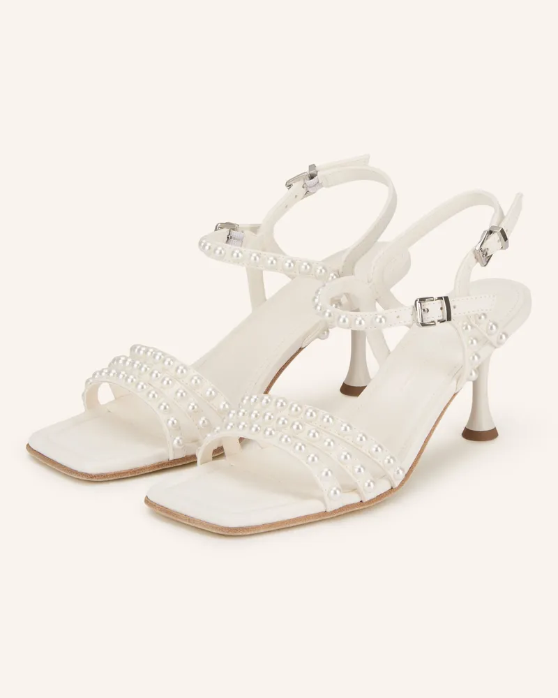 Kennel & Schmenger Sandaletten Mit Schmuckperlen weiss Creme