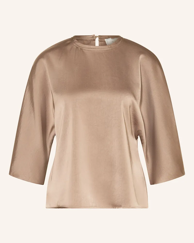 Neo Noir Blusenshirt LIORA aus Satin mit 3/4-Arm Beige