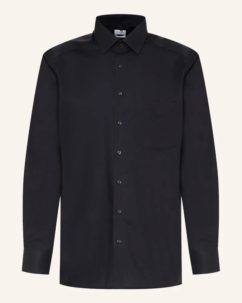 Olymp Hemd Luxor Comfort Fit schwarz Schwarz