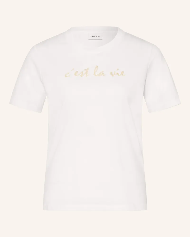 COMMA T-Shirt weiss Weiss