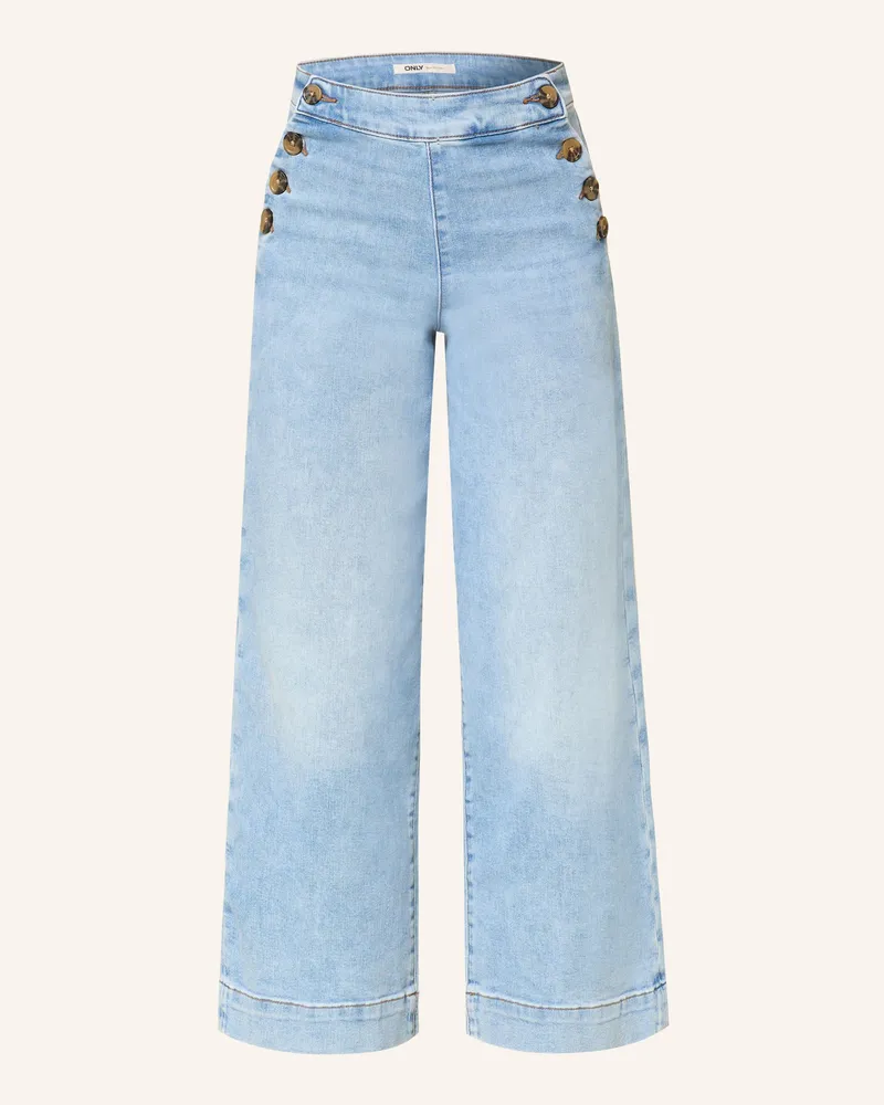 only Wide Leg Jeans blau Light