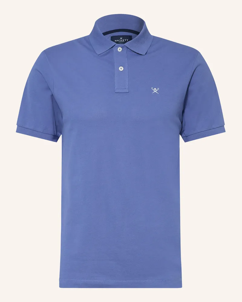 Hackett Piqué-Poloshirt Slim Fit blau Hellblau