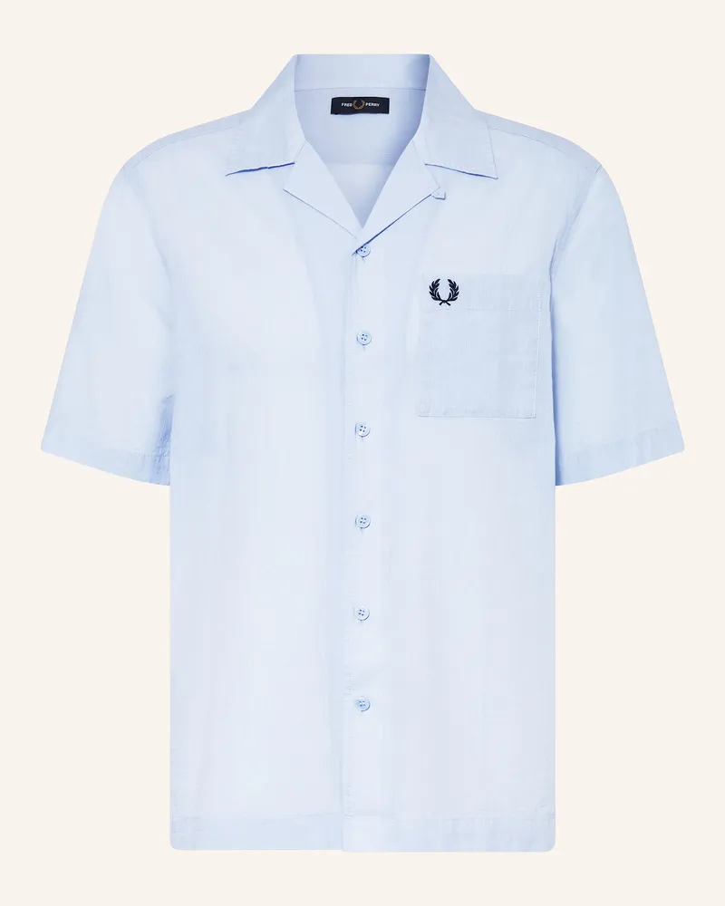 Fred Perry Resorthemd Comfort Fit blau Hellblau