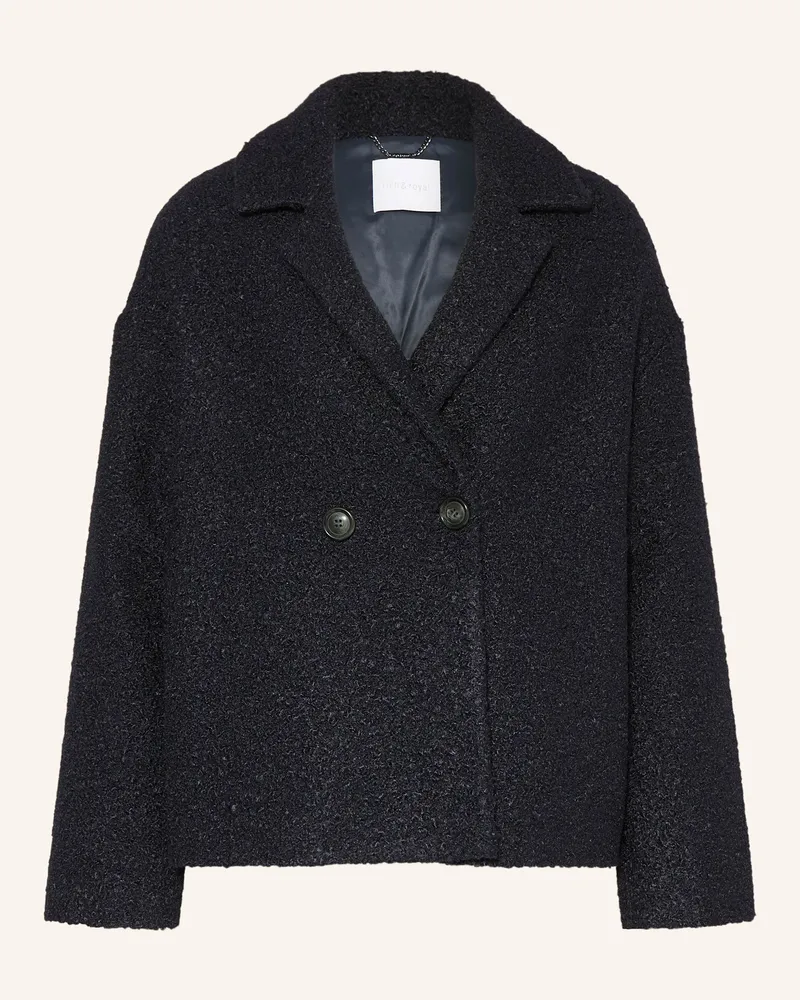 Rich&Royal Bouclé-Jacke Dunkelblau