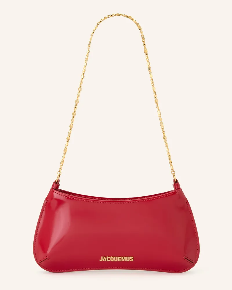 Jacquemus Schultertasche Le Petit Bisou Chaine rot Rot