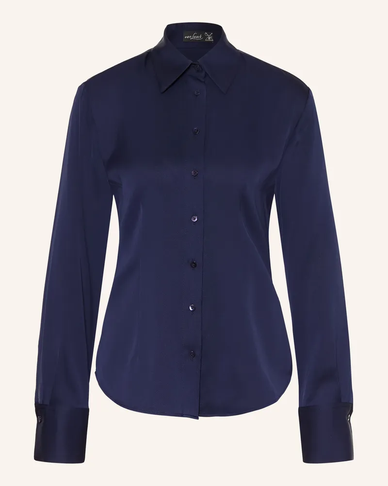 van Laack Hemdbluse Vl-Uliz-Xx Mit Seide blau Dunkelblau